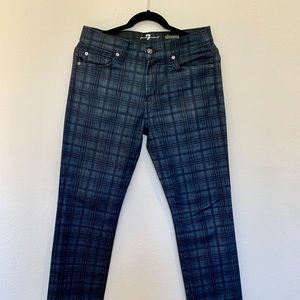 7 for all mankind plaid jeans